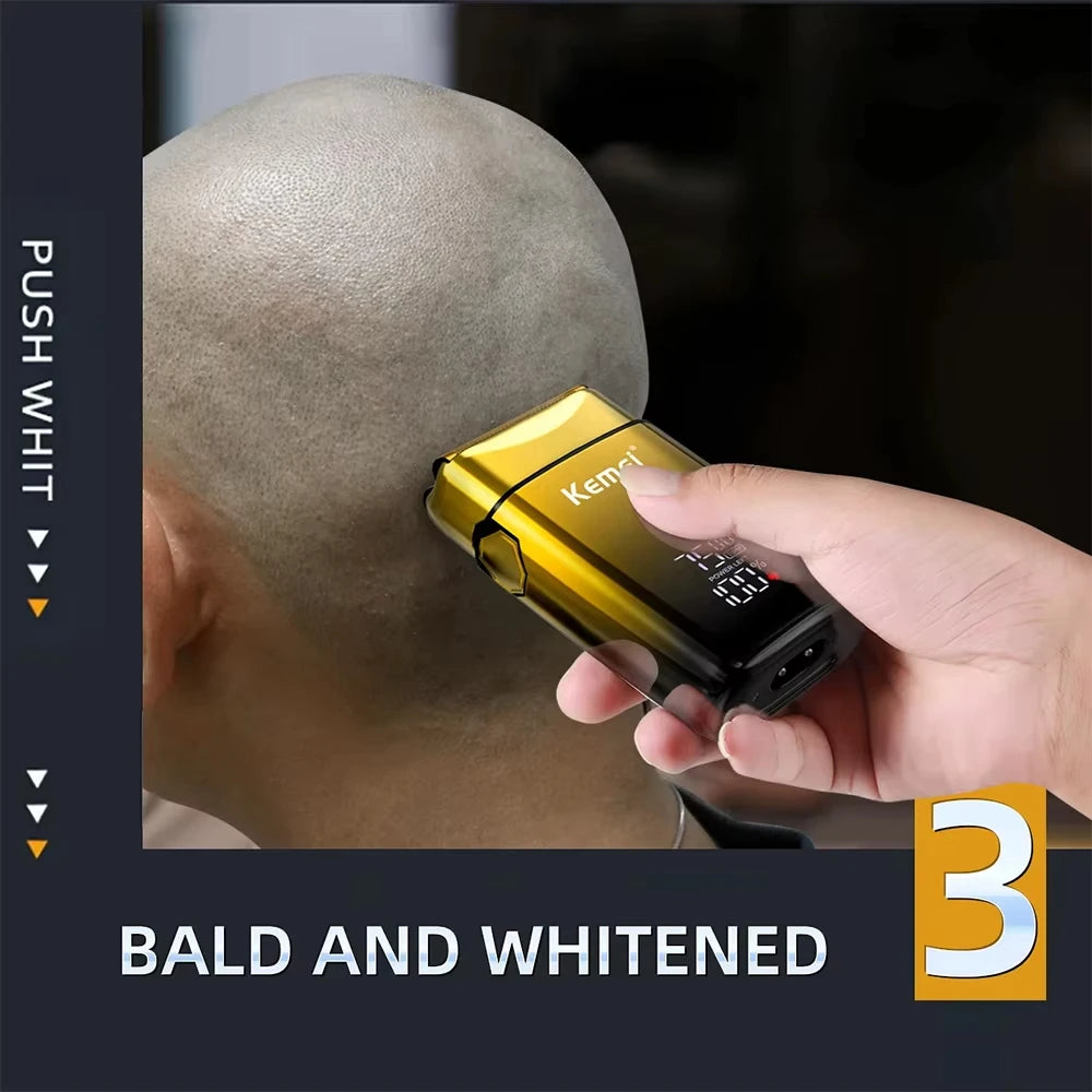 Kemei KM-TX10 USB Charging Bald Head Razor Shaving