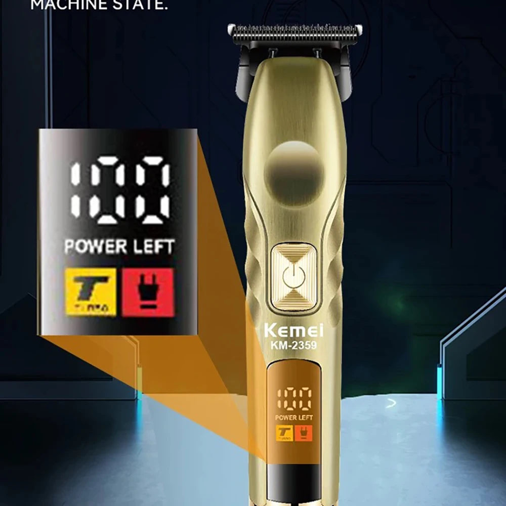 Kemei Professional Cordless Trimmer High Torque Zero-gap
