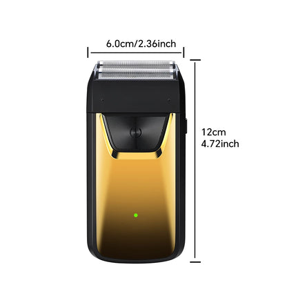 USB men's electric portable shaver with built-in back blade