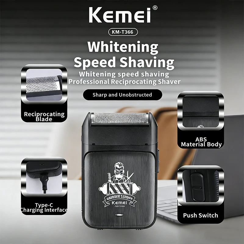 Kmei KM-T366 Shaver Professional Razor Electric Shaving