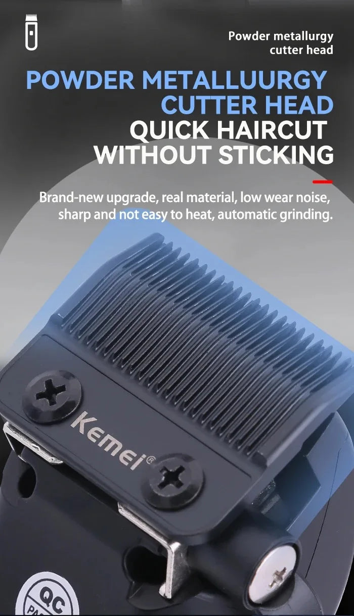 Kemei Professional Barber Cordless Hair Clipper Electric Trimmer