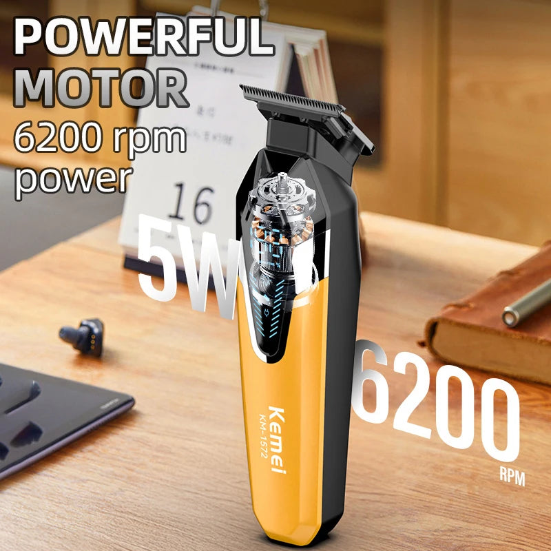 Kemei Rechargeable Hair Cutting Machine for Men Hair Clippers KM1572