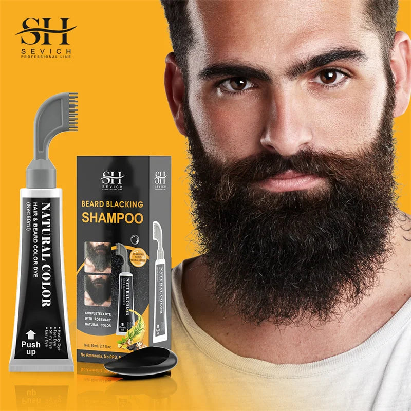 80ml Hair Dye Cream Black Beard Dye Cream For Men