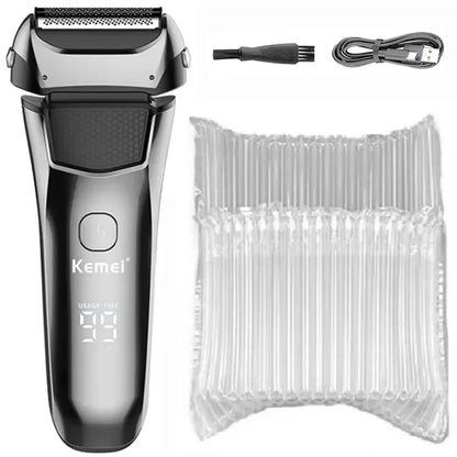 Kemei Men's Electric Shaver Facial Beard Wet & Dry Shaver