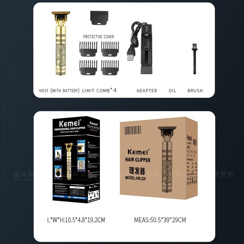 Original Kemei Professional Metal Housing Hair Trimmer For Men