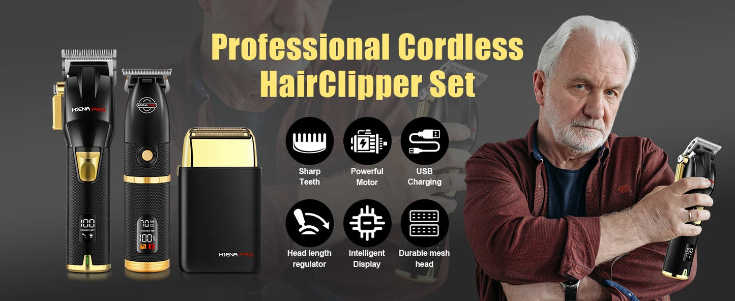 HIENA Hair cutting machine electric Trimmer hair clipper  set