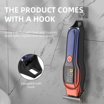 Rechargeable Professional Hair Clippers Digital Display Trimmer Kit