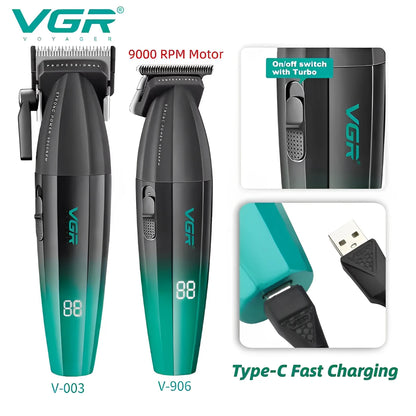 VGR V-906 Hair Salon Home Hair Trimmer Gradient Metal Body