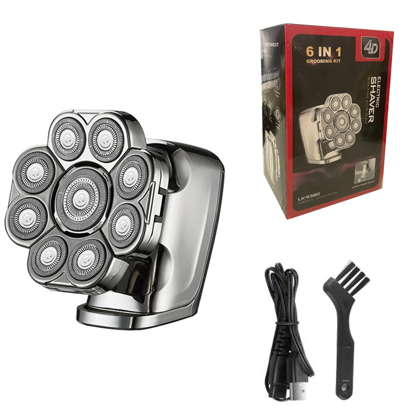 Grooming Kit 6 in1 Head Electric Shaver For Men Beard Hair Trimmer