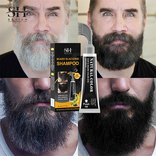 80ml Hair Dye Cream Black Beard Dye Cream For Men