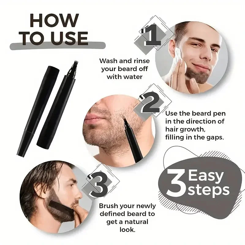 Beard Filling Pen Kit Beard Enhancer Brush Beard Coloring