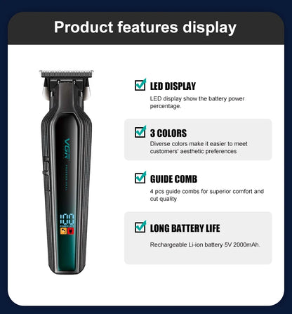 VGR Hair Trimmer Professional Hair Clipper Rechargeable Clipper V-930