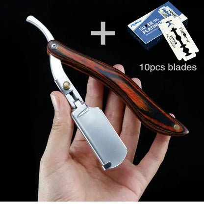 Senior wood handle blade shaving razors barber shaver
