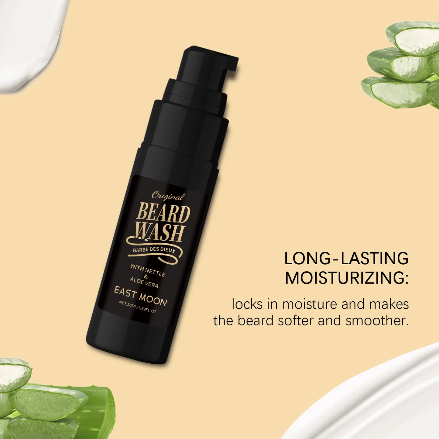 Aloe Repair Beard Wash Soothe After Shave Skin Reduce Skin