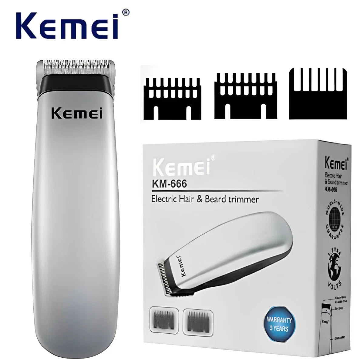 Kemei Newly Design Electric Hair Clipper Mini Portable Hair Trimmer