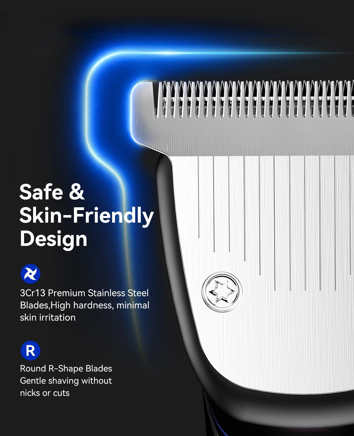 S38 Electric Hair Trimmer for Men 6 in 1 Body Hair Shaver