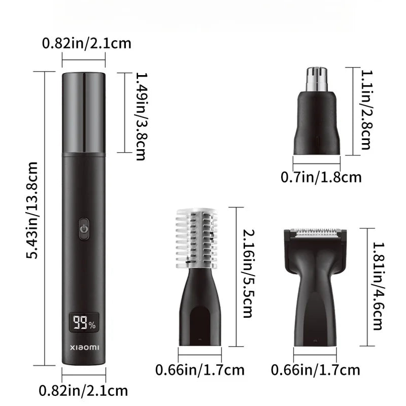 XIAOMI New 3 in 1 Electric Rechargeable Nose Ear Hair Trimmer