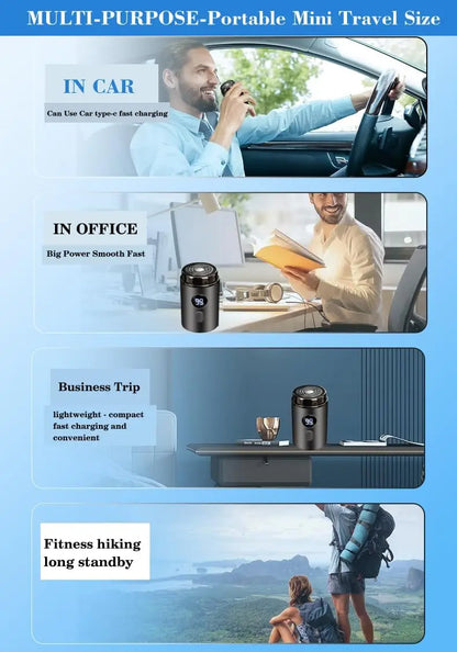 Men Electric Mini Shaver Rechargeable Type-c Charging  Razor