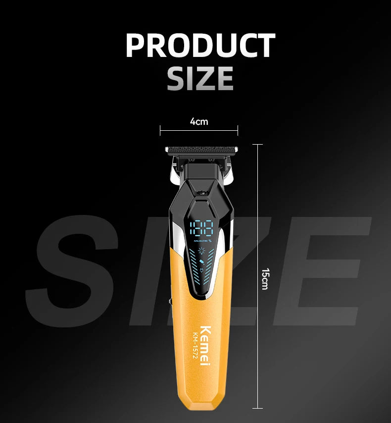 Kemei Rechargeable Hair Cutting Machine for Men Hair Clippers KM1572