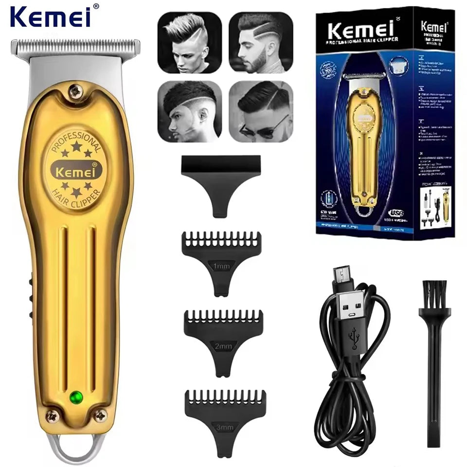 Kemei Electric Gold Silver Color Hair Trimmer Kemei Km-679