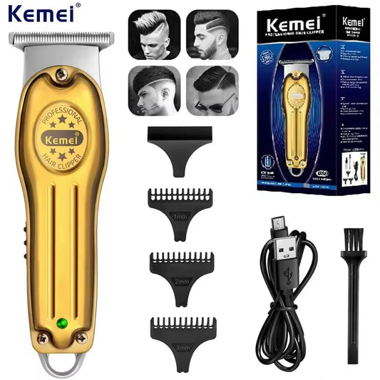 Kemei Electric Gold Silver Color Hair Trimmer Kemei Km-679