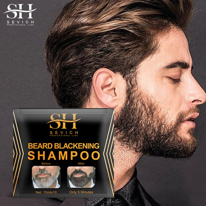 Natural Hair Dye Black Beard Shampoo Beard Coloring