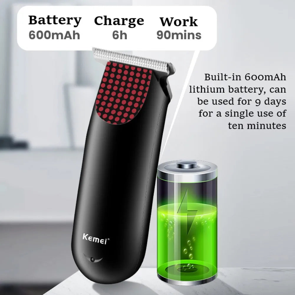KM-889 Rechargeable Bald Professional Pocket Cordless Clipper