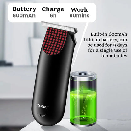 KM-889 Rechargeable Bald Professional Pocket Cordless Clipper