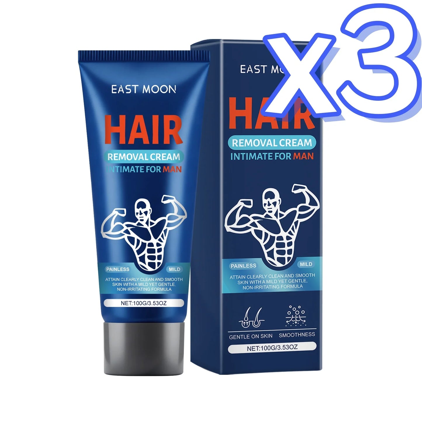 East Moon Men Hair Removal Cream Intimate Areas Painless Removal