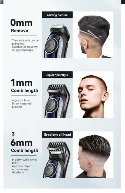 Kemei Cordless Adjustable 1-10mm Hair Trimmer For Men