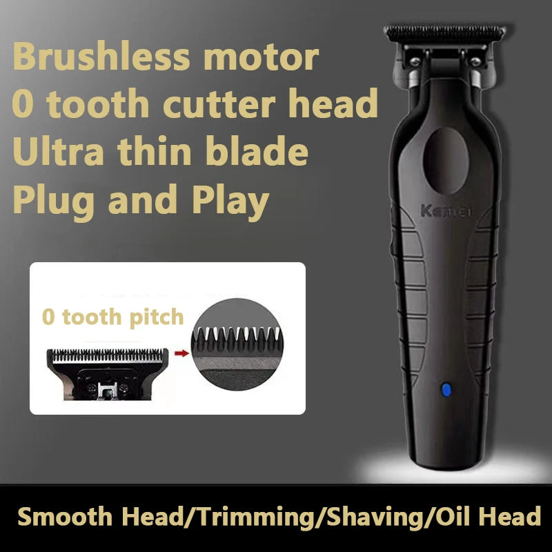 Kemei 2299 Barber Cordless Hair Trimmer 0mm Zero Gapped Carving Clipper