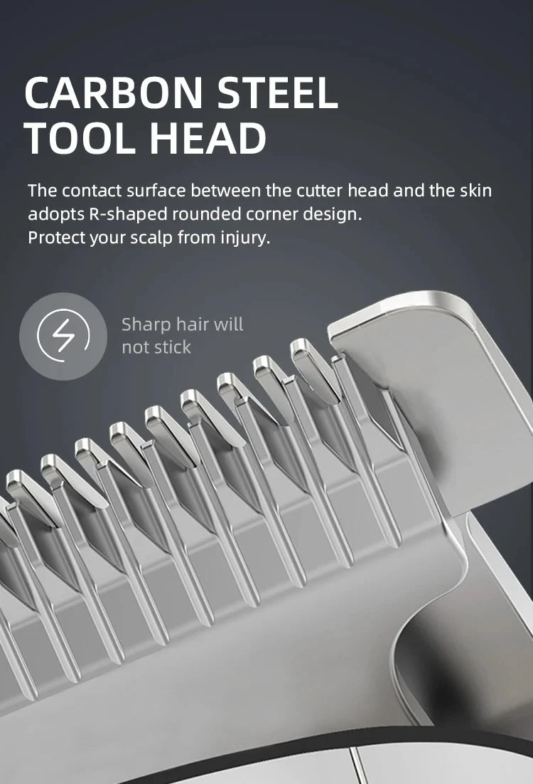 Kemei KM-418 Waterproof Hair Clipper Rechargeable Electric Trimmer