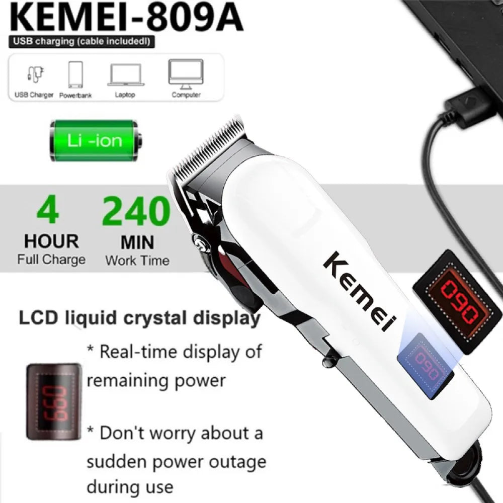 Electric Hair Clipper Hair Cut Maching Wireless Trimmer