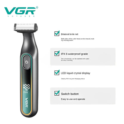 VGR V-360 Professional Shaving Set LED Intelligent Digital Display