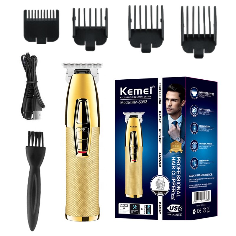 Original Kemei Metal Hair Trimmer For Men Professional Beard Hair Clipper