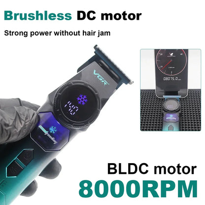 VGR V-946 Ice Tech Barber Trimmer Machine DLC T Blade