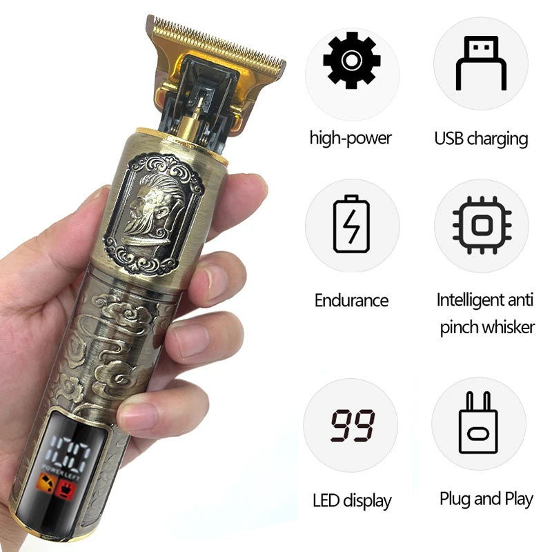 Kemei Professional T9 hair clipper KM-2095 LCD digital