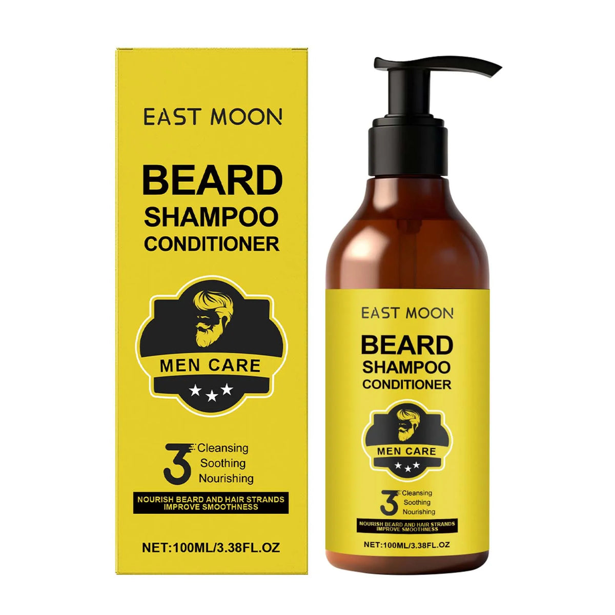 East Moon Men Beard Shampoo Deep Cleaning Moisturizes