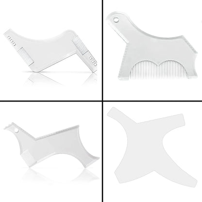Man Beard Shaping Template Set Salon Beard Stencil Shaper