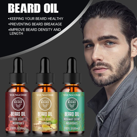 Men's Beard Oil Natural Beard Growth Essence Moisturizing Care