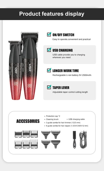 VGR Hair Trimmer Professional Hair Clippers Trimmer V-640