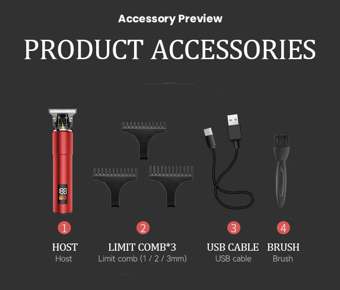Kemei KM-1759 Waterproof 10W Hair Trimmer For Men
