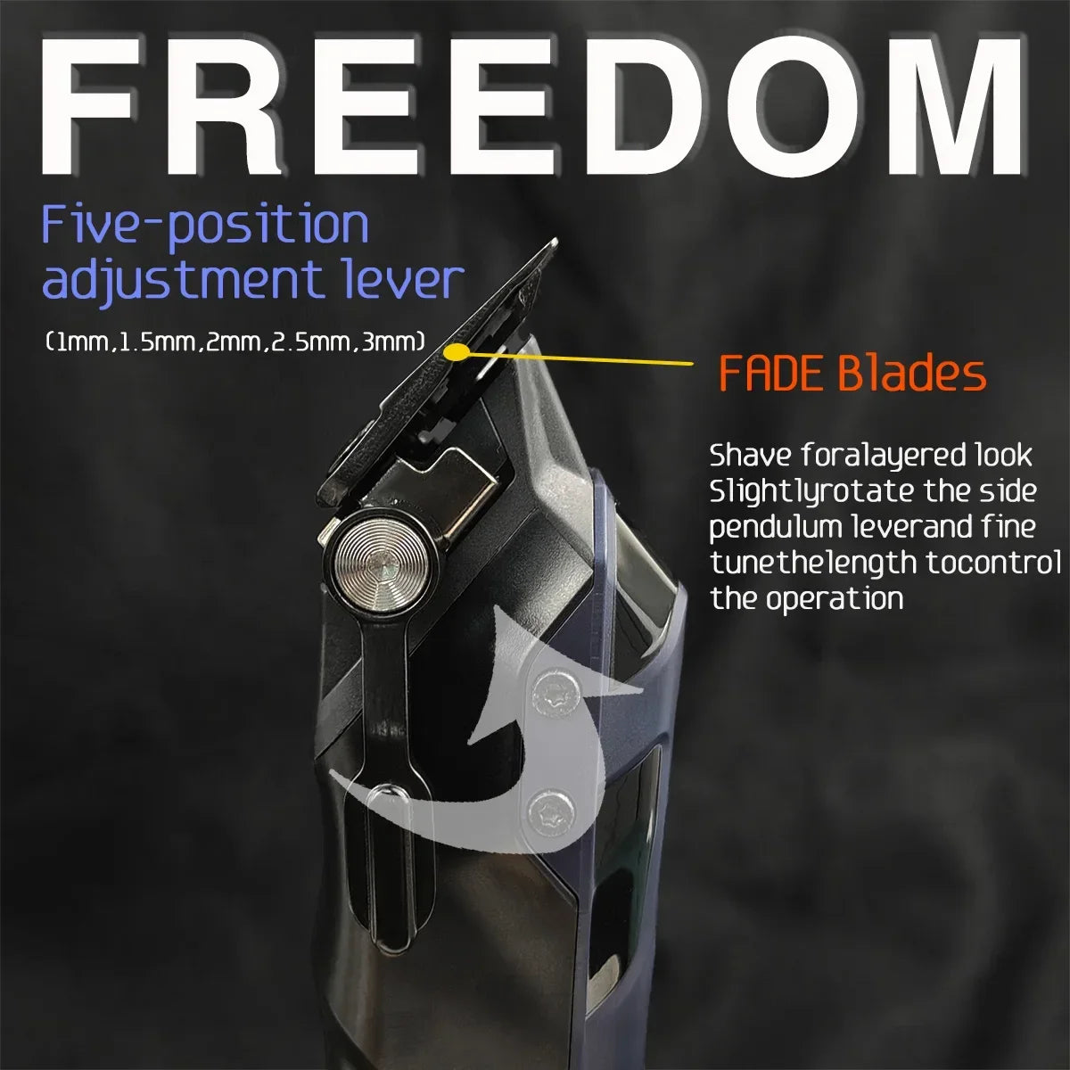 9000RPM NG-8080 Professional Hair Clipper 5 Speed Adjustment