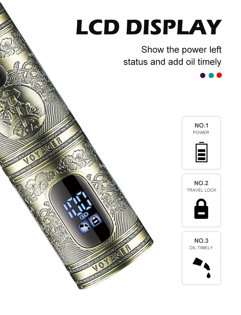 VGR Hair Clipper Professional Hair Trimmer LED Display V-697