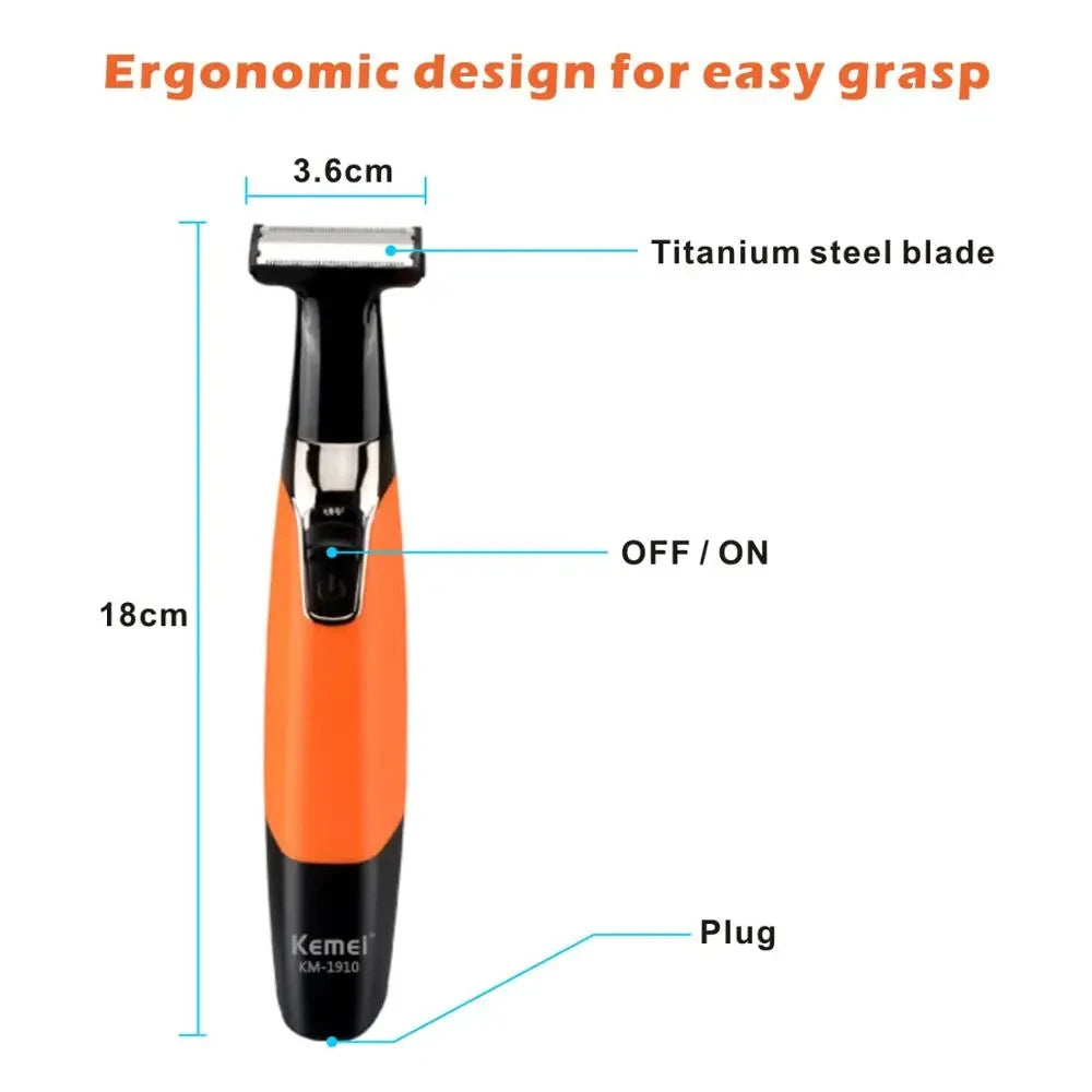 Kemei KM-1910 Waterproof Electric Shaver Eyebrow Trimmer