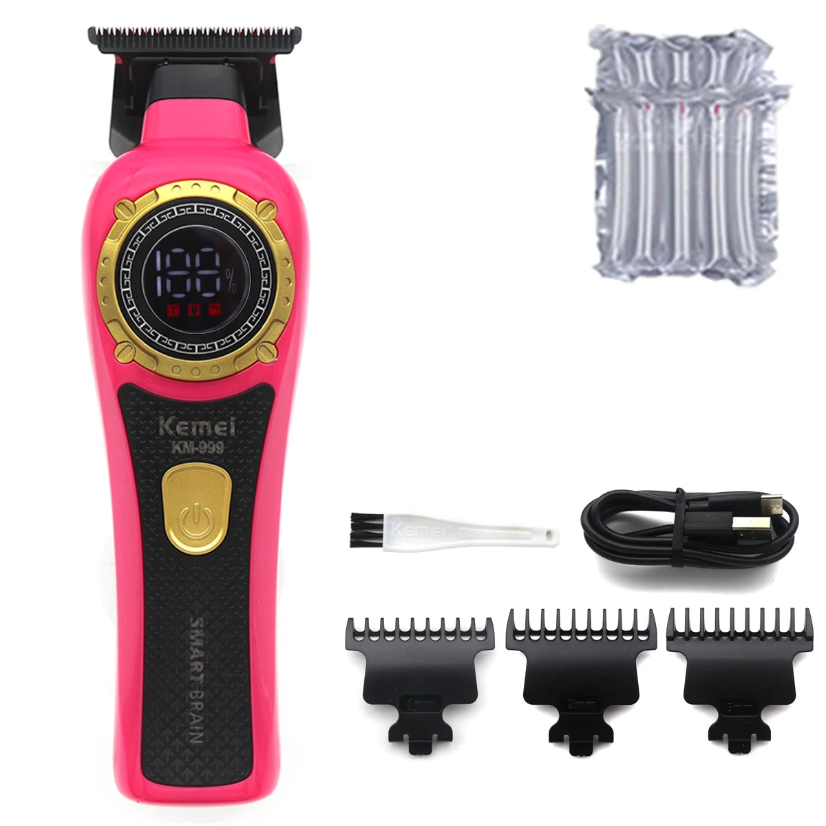 Kemei KM-999 Hair Trimmer for Men DLC T-Blade Zero Gapped