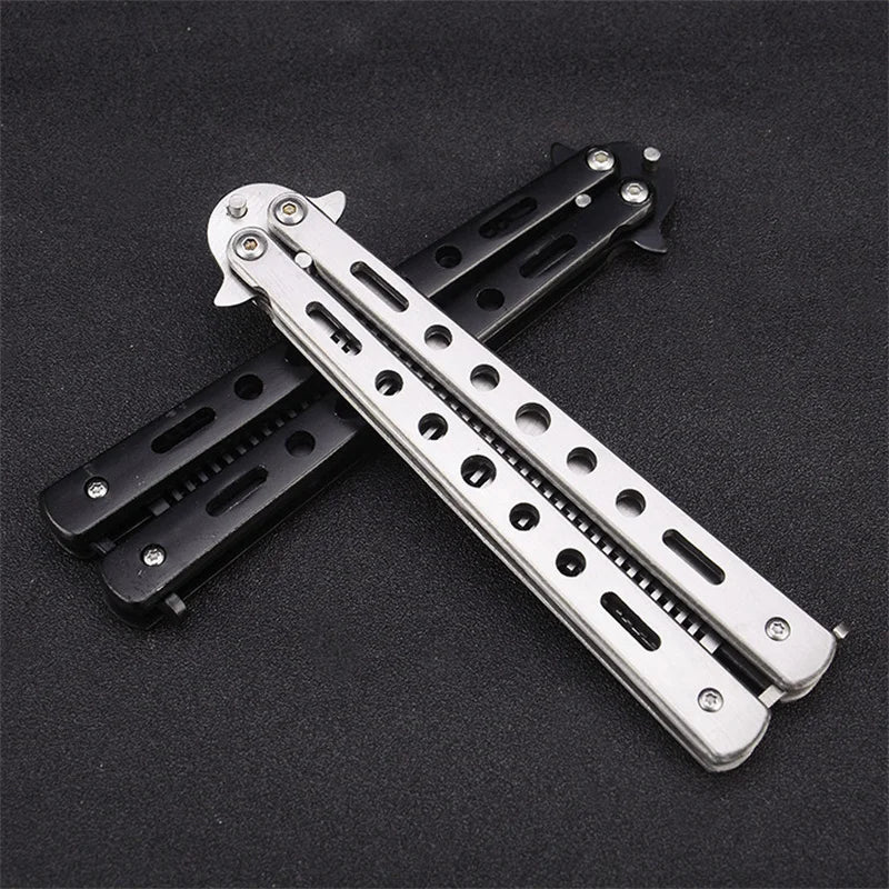 Foldable Comb Stainless Steel Practice Training Butterfly Comb