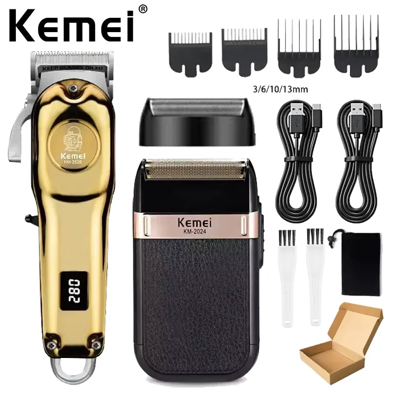 Kemei KM-2628 KM-678 KM-2024 USB Rechargeable Hair Clipper