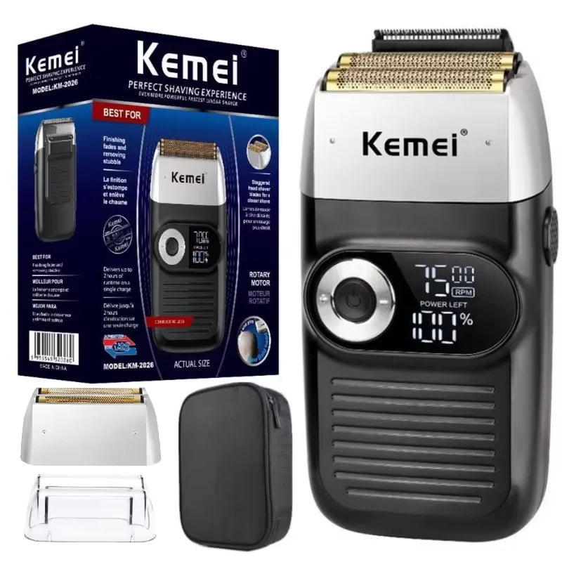 Kemei KM-2026 KM-2 In 1 Rechargeable Razor For Men