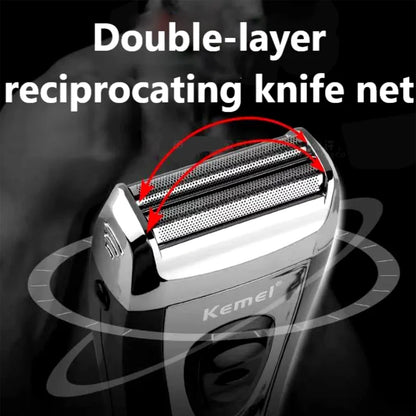 Kemei Reciprocating Electric Shaver For Men Cordless Razor